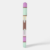 Gepersonaliseerde naam Elegante moderne pastelstre Case-Mate iPhone Case (Achterkant / Rechts)