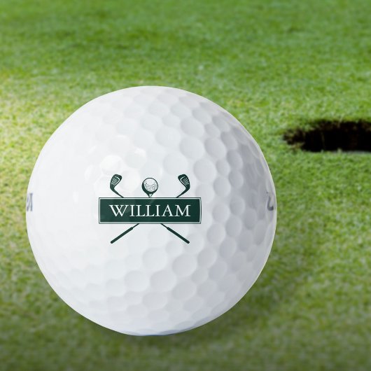 Gepersonaliseerde naam Emerald Green Clubs Golfballen