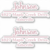 Gepersonaliseerde naam en adres mailbox sticker (Voorkant)