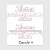 Gepersonaliseerde naam en adres mailbox sticker (Vel)