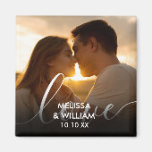 Gepersonaliseerde naam en datumfoto magneet (Voorkant)