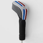Gepersonaliseerde naam en initiaal golfheadcover (Schuin)