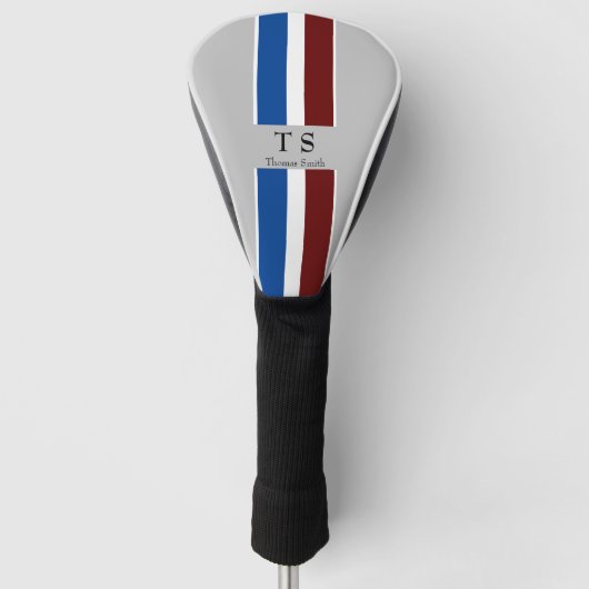 Gepersonaliseerde naam en initiaal golfheadcover (Voorkant)