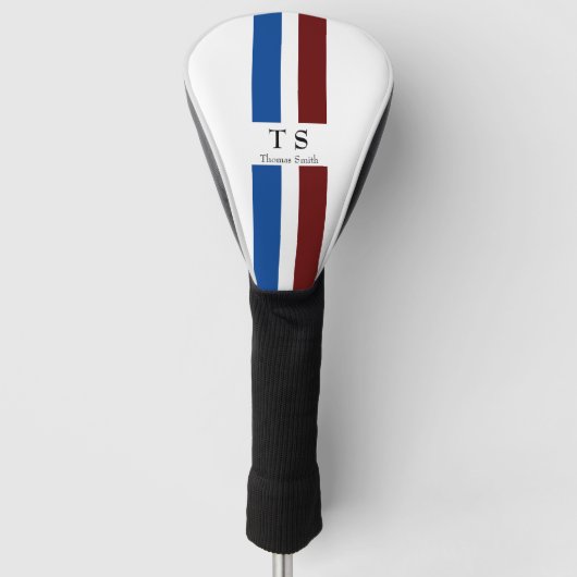 Gepersonaliseerde naam en initiaal golfheadcover (Voorkant)