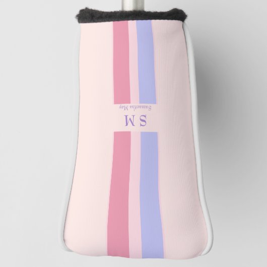 Gepersonaliseerde naam en initiaal golfheadcover (Draai 90)