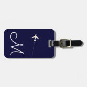 Gepersonaliseerde naam en initiaal van het vliegtu bagagelabel (Voorkant horizontaal)