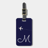 Gepersonaliseerde naam en initiaal van het vliegtu bagagelabel (Voorkant verticaal)