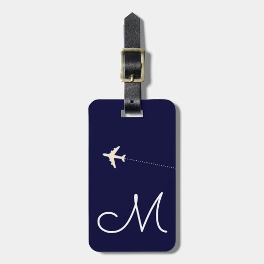 Gepersonaliseerde naam en initiaal van het vliegtu bagagelabel (Voorkant verticaal)