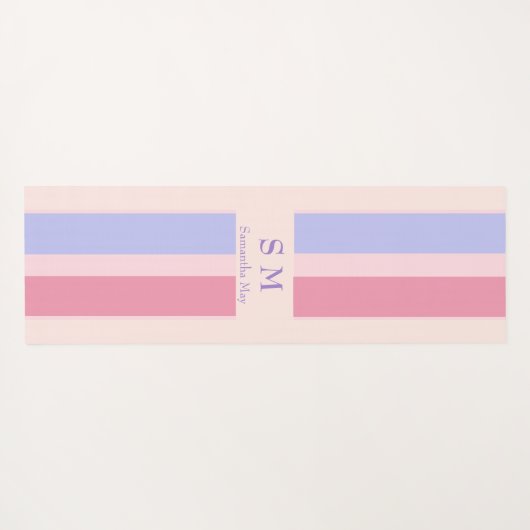 Gepersonaliseerde naam en initiaal yogamat (Achterkant (horizontaal))