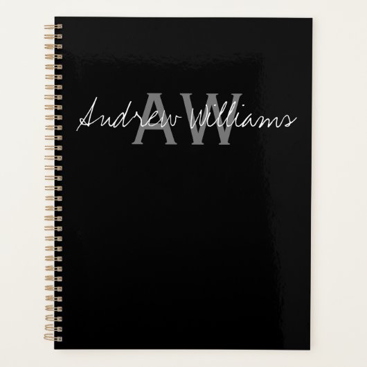 Gepersonaliseerde naam en Initialen Afsprakenboek Planner (Voorkant)