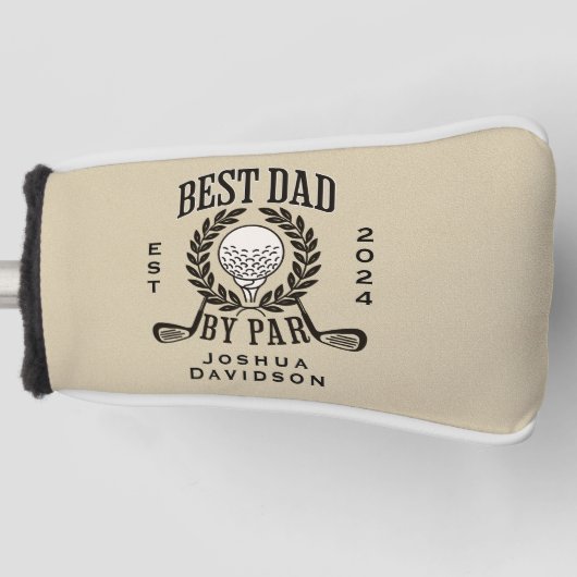 Gepersonaliseerde naam en jaar Beste vader van Par Golfheadcover (Voorkant)