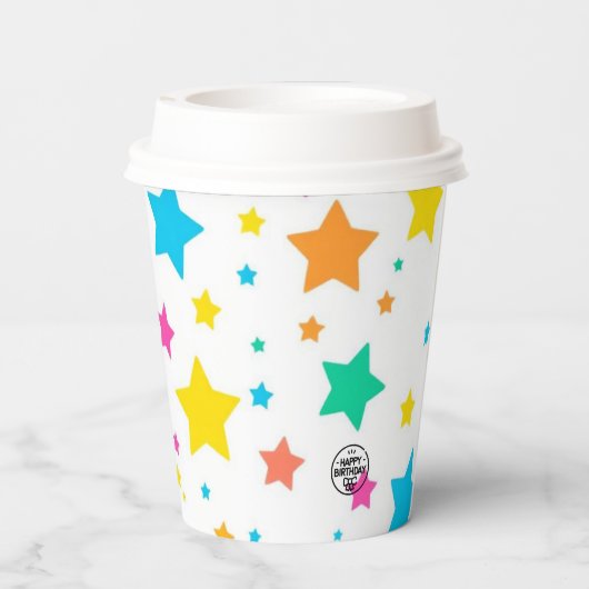 Gepersonaliseerde naam en leeftijd - Aangepaste ve Papieren Bekers (Achterkant)