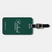 Gepersonaliseerde naam en Monogram Groomsman Bagagelabel (Voorkant horizontaal)