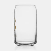 Gepersonaliseerde naam en monogram in goud blikvorm glas (Links)