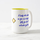 Gepersonaliseerde naam en monogram Initiaal | Cust Tweekleurige Koffiemok (Voorkant rechts)