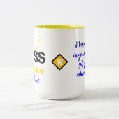 Gepersonaliseerde naam en monogram Initiaal | Cust Tweekleurige Koffiemok (Center)