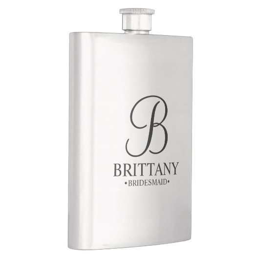 Gepersonaliseerde naam en monogram van het bruidsm flacon (Rechts)