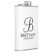 Gepersonaliseerde naam en monogram van het bruidsm heupfles (Rechts)