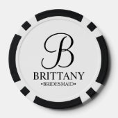 Gepersonaliseerde naam en monogram van het bruidsm poker chips (Achterkant)