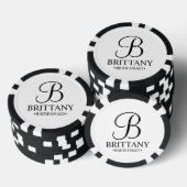 Gepersonaliseerde naam en monogram van het bruidsm poker chips (Opstapeling)