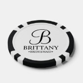 Gepersonaliseerde naam en monogram van het bruidsm poker chips (Enkel)