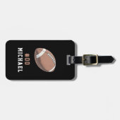 Gepersonaliseerde naam en nummer Amerikaans footba Bagagelabel (Voorkant horizontaal)