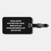 Gepersonaliseerde naam en nummer Amerikaans footba Bagagelabel (Achterkant horizontaal)