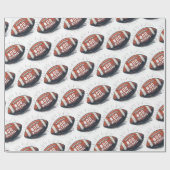 Gepersonaliseerde naam en nummer Amerikaans footba Cadeaupapier (Vlak)