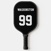 Gepersonaliseerde naam en nummer pickleball paddle (Voorkant)