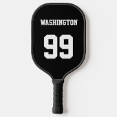 Gepersonaliseerde naam en nummer pickleball paddle (Achterkant)