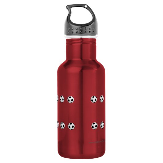 Gepersonaliseerde naam en team, Voetballen, Rood Waterfles (Achterkant)