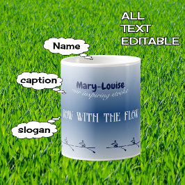 Gepersonaliseerde naam en tekst roeien koffiemok