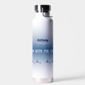 Gepersonaliseerde naam en tekst roeiers bemanning waterfles (Links)