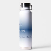 Gepersonaliseerde naam en tekst roeiers bemanning waterfles (Achterkant)
