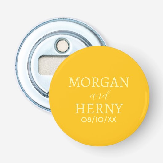 GEPERSONALISEERDE NAAM EN TEKST STIJLVOLE MODERNE  BUTTON FLESOPENER (Voorkant)