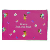 Gepersonaliseerde naam Fairies Kussensloop (Achterkant)