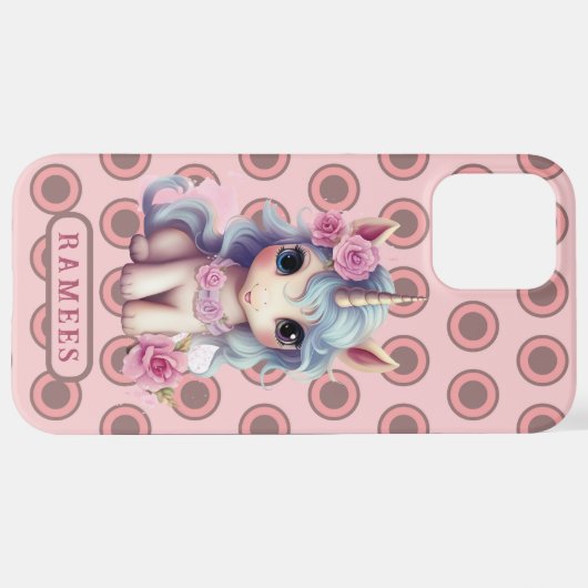 Gepersonaliseerde naam Fairy Baby Eenhoorn Sparkli iPhone Hoesje (Achterkant horizontaal)