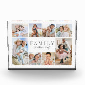 Gepersonaliseerde Naam Familie Fotocollage Acryl Fotoblokken (Voorkant)