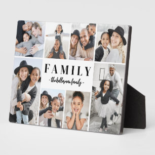 Gepersonaliseerde Naam Familie Fotocollage Fotoplaat