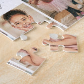 Gepersonaliseerde naam Familiefotocollage Legpuzzel (Zijkant)