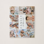 Gepersonaliseerde naam Familiefotocollage Legpuzzel (Verticaal)
