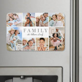 Gepersonaliseerde naam Familiefotocollage Magneet