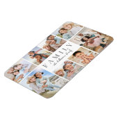 Gepersonaliseerde naam Familiefotocollage Magneet (Linkerzijde)