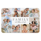 Gepersonaliseerde naam Familiefotocollage Magneet (Horizontaal)