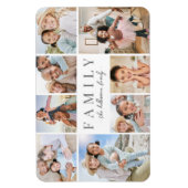 Gepersonaliseerde naam Familiefotocollage Magneet (Verticaal)