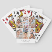 Gepersonaliseerde naam Familiefotocollage Pokerkaarten (Achterkant)