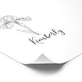 Gepersonaliseerde naam Februari Iris Geboortebloem Foto Afdruk (Hoek)