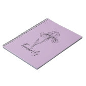 Gepersonaliseerde naam Februari Iris Geboortebloem Notitieboek (Linkerzijde)