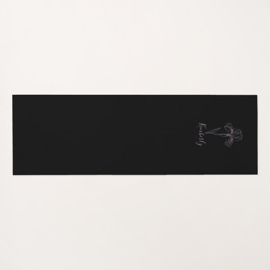 Gepersonaliseerde naam Februari Iris Geboortebloem Yogamat (Achterkant (horizontaal))