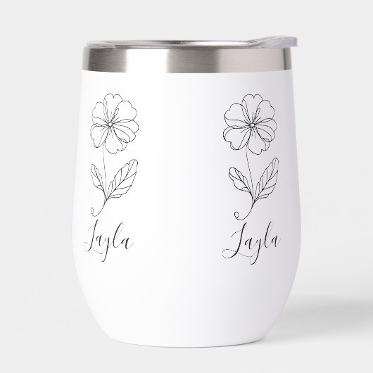 Gepersonaliseerde naam Februari sleutelbloem Geboo (Links)